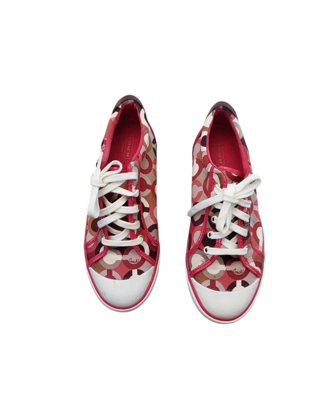 Coach Multi Colored Logo-Print Low Top Sneakers